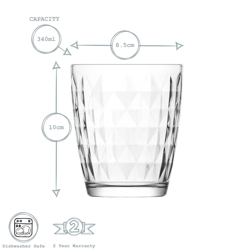 340ml Artemis Water Glasses - Pack of Six - By LAV