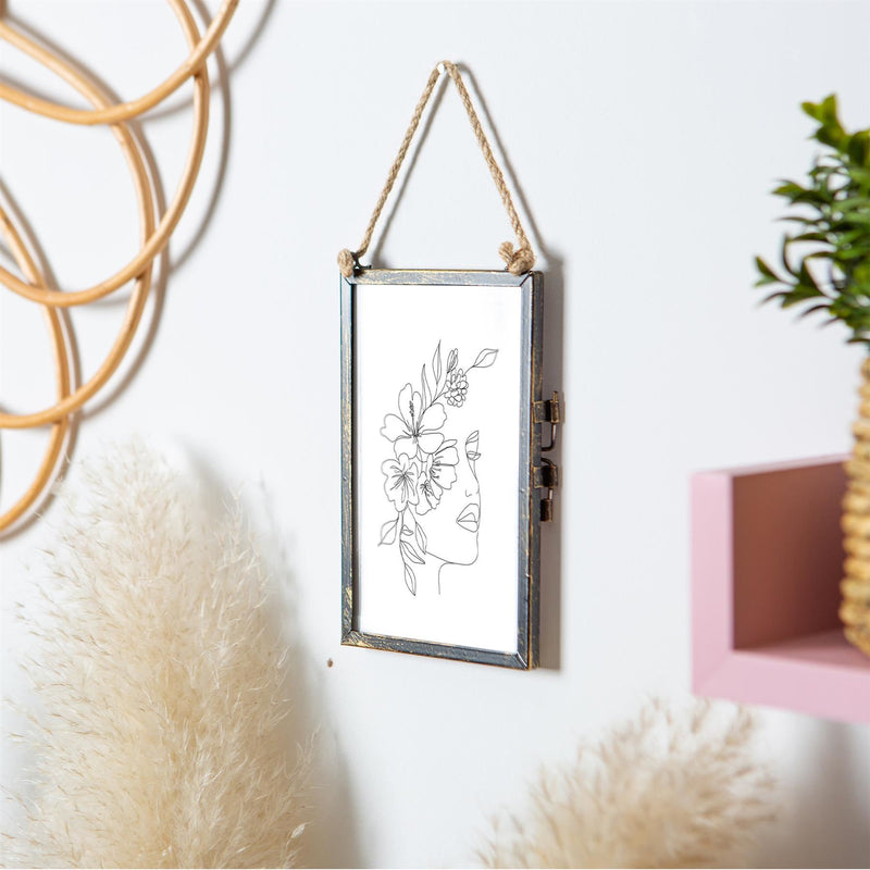 4" x 6" Glass Hanging Photo Frame - By Nicola Spring