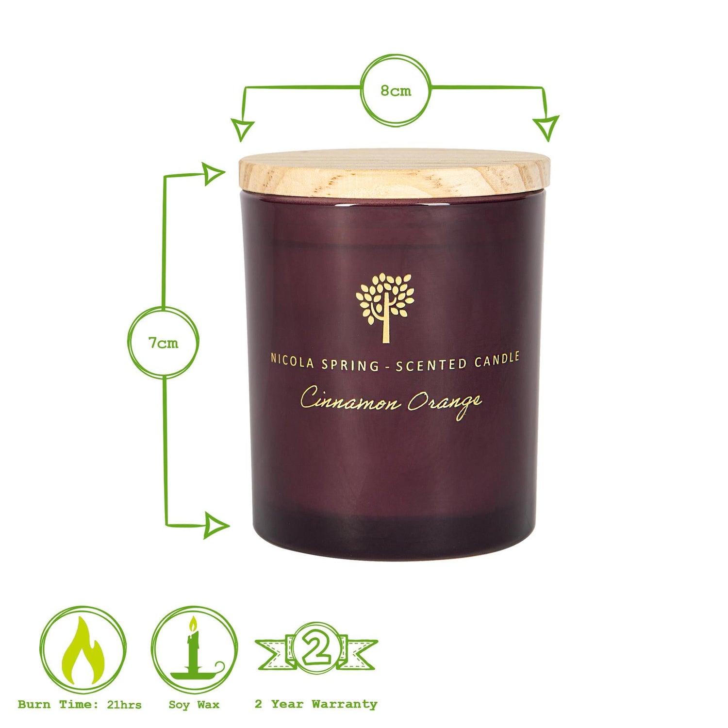 130g Cinnamon Orange Scented Soy Wax Candle