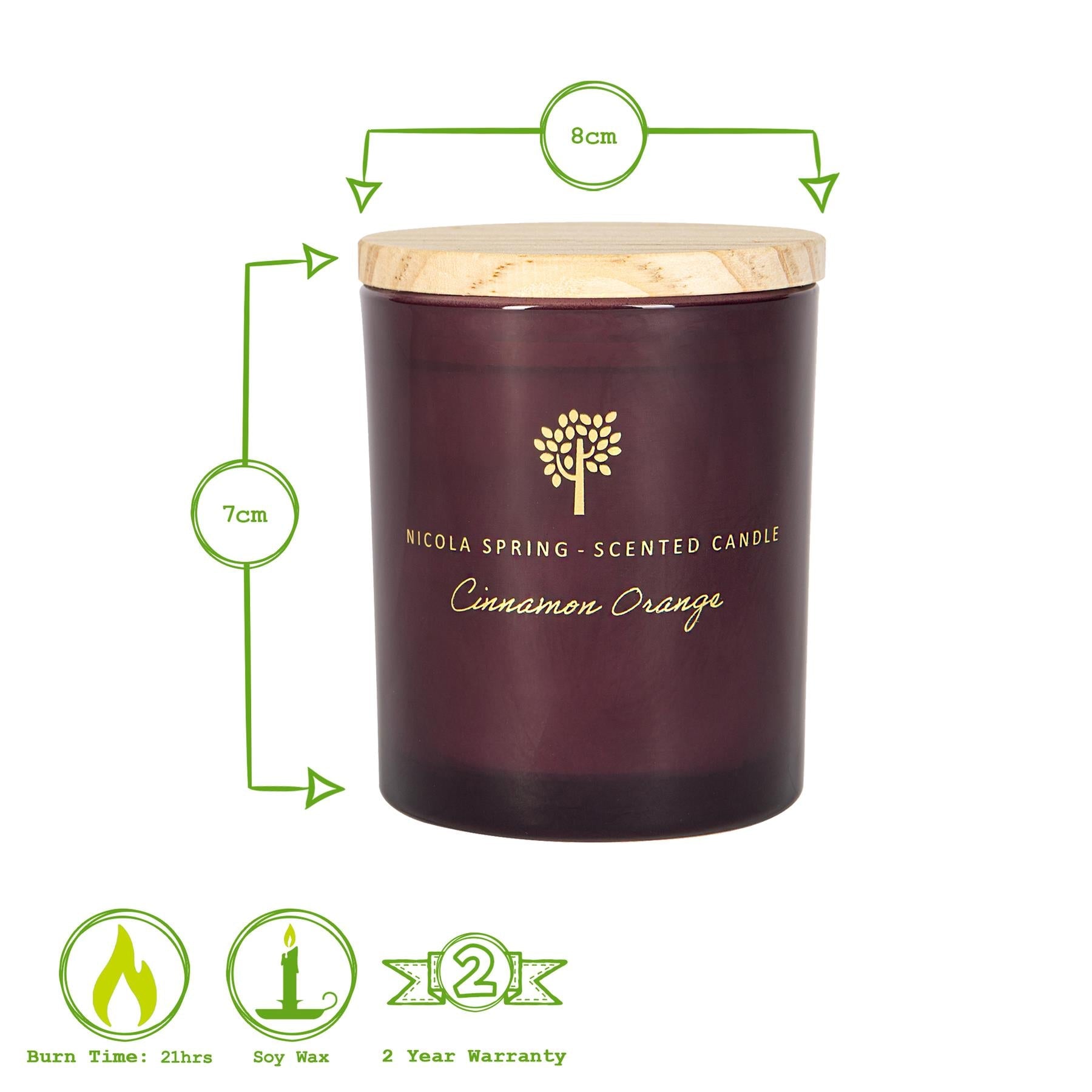 130g Cinnamon Orange Scented Soy Wax Candle