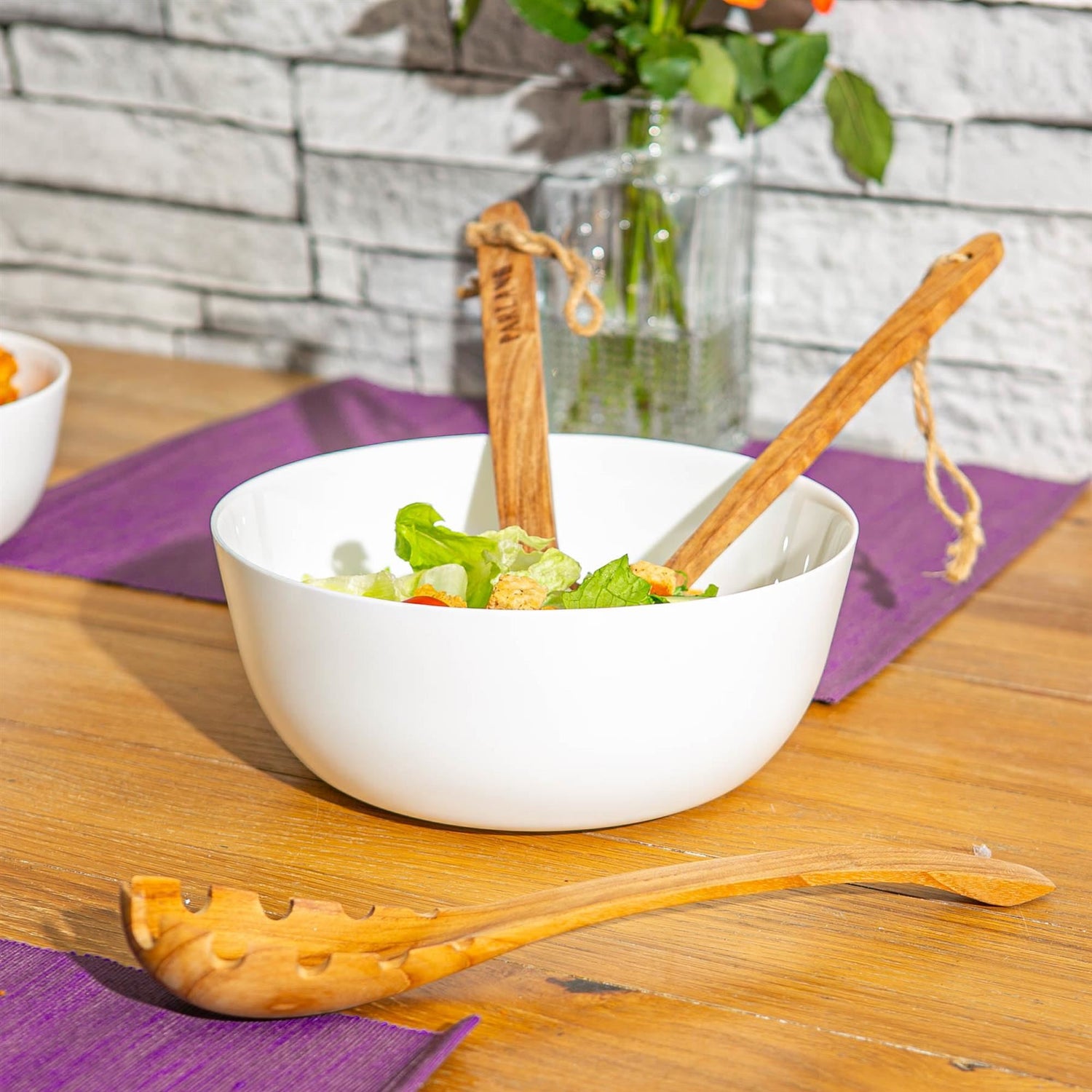 23cm Toledo White Glass Salad Bowl