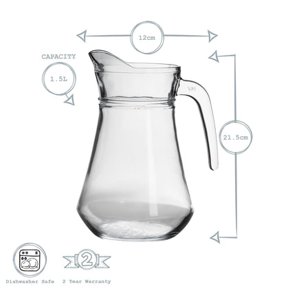 1.5L Brocca Glass Water Jug