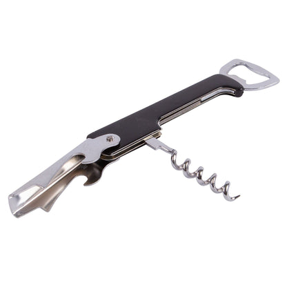 Black 3-in-1 Metal Corkscrew &amp; Bottle Opener - By Ashley