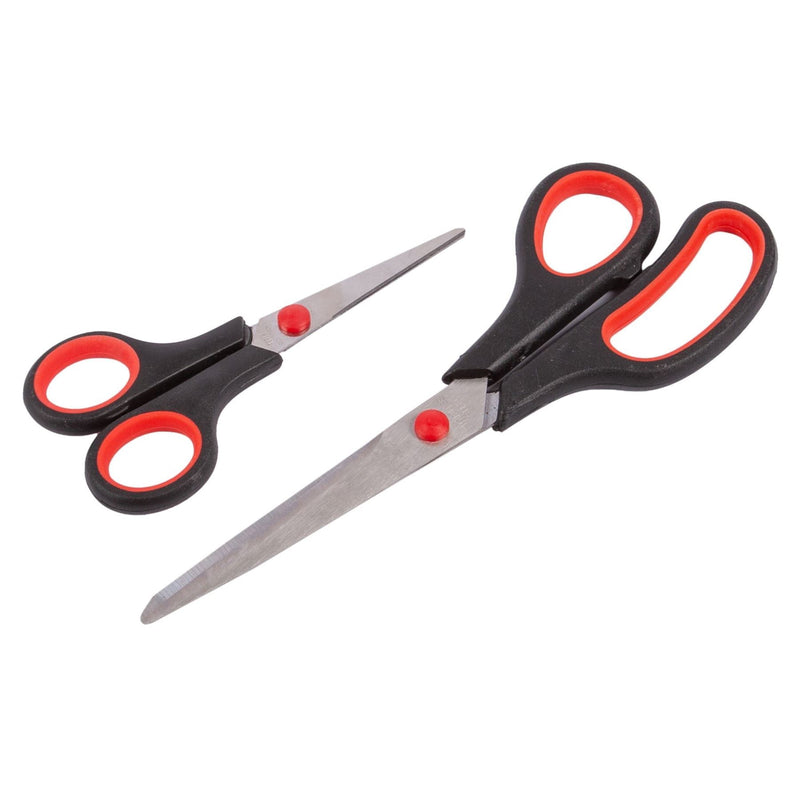 2pc Black Stainless Steel Scissors Set - By Blackspur