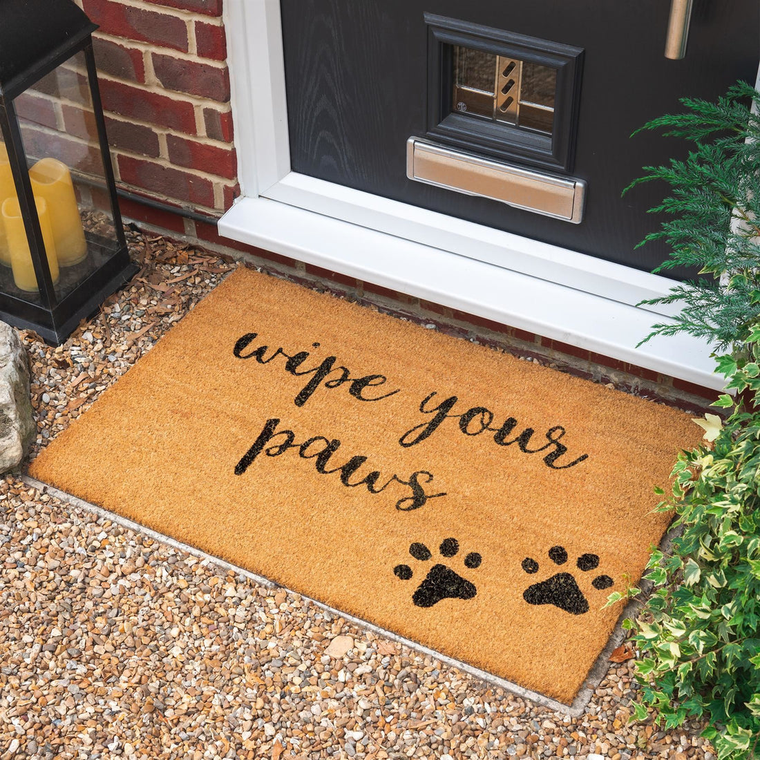 90cm x 60cm Wipe Your Paws Coir Door Mat