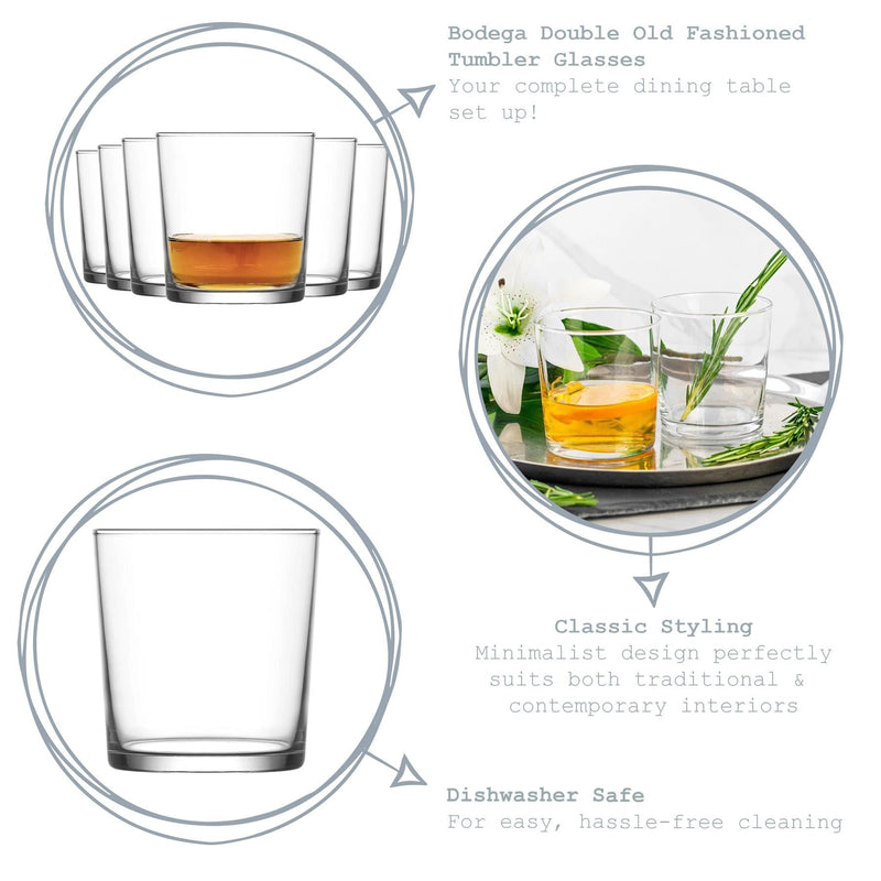 345ml Bodega Whisky Glasses - Pack of Six - By LAV