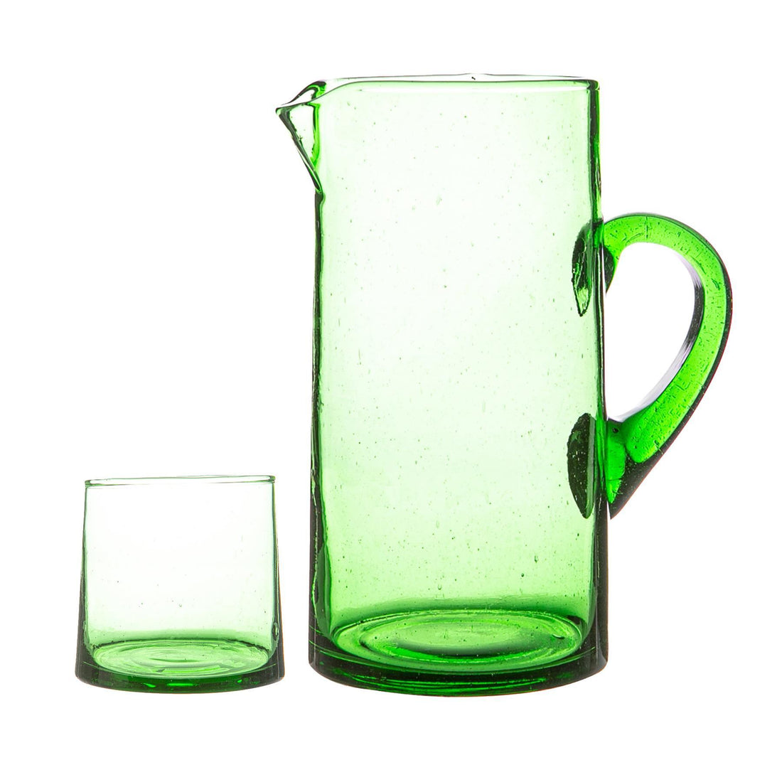7pc Merzouga Recycled Jug &amp; Tumbler Glasses Set