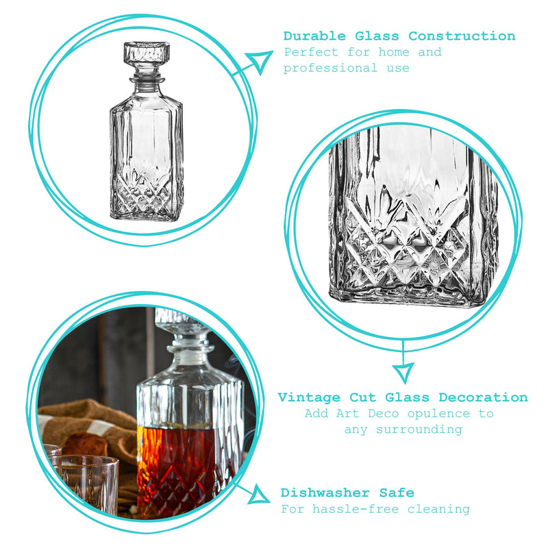 7pc Odin Whisky Decanter & Glasses Set - By LAV