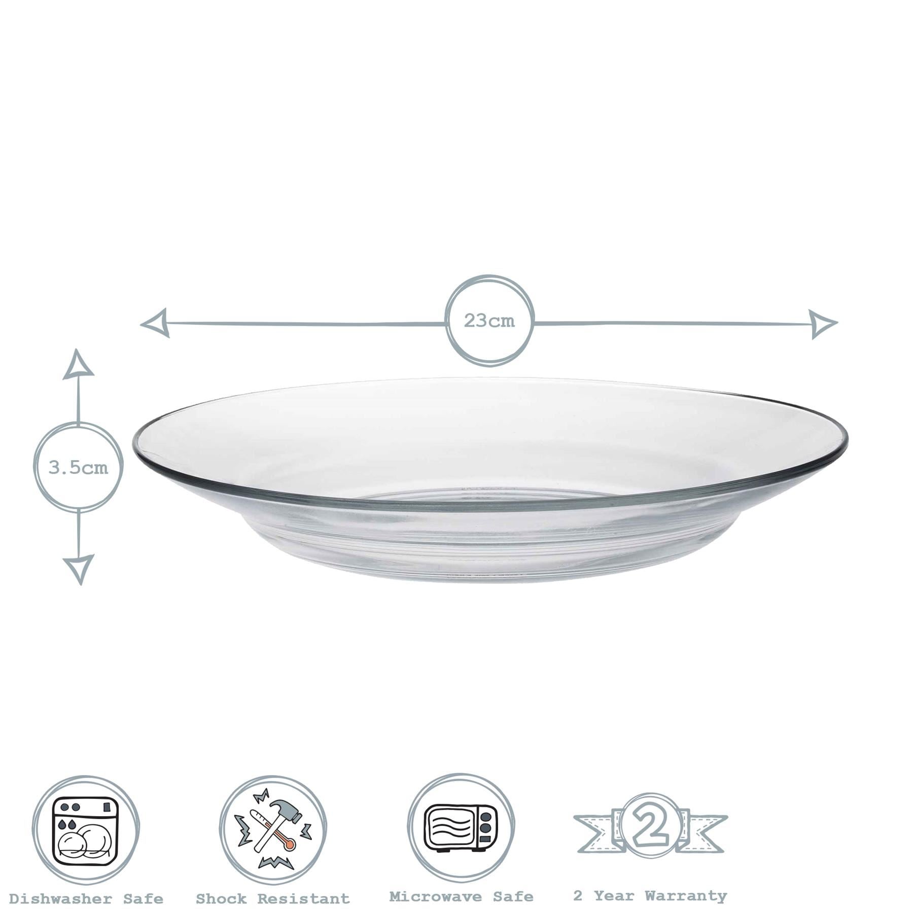 Lys Glass Soup Dishes - 23cm - Pack of 6