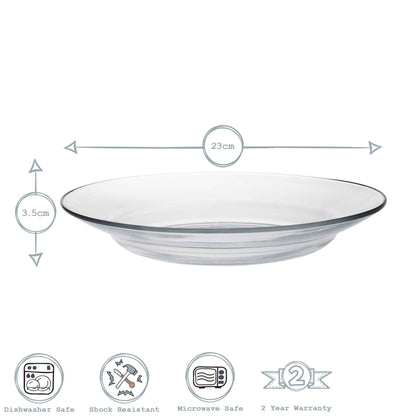 Lys Glass Soup Dishes - 23cm - Pack of 6