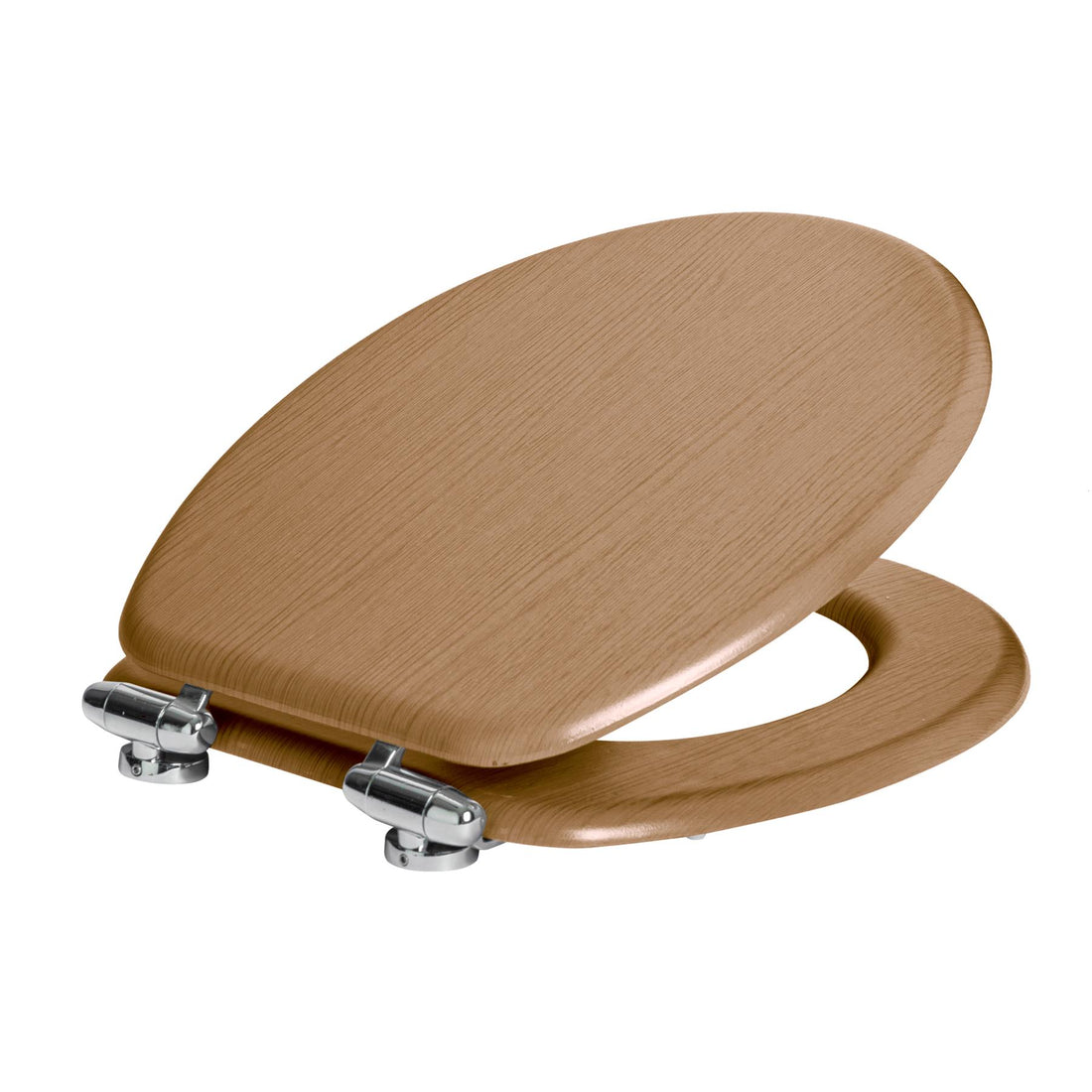 Soft-Close Wooden Toilet Seat - Dark Oak
