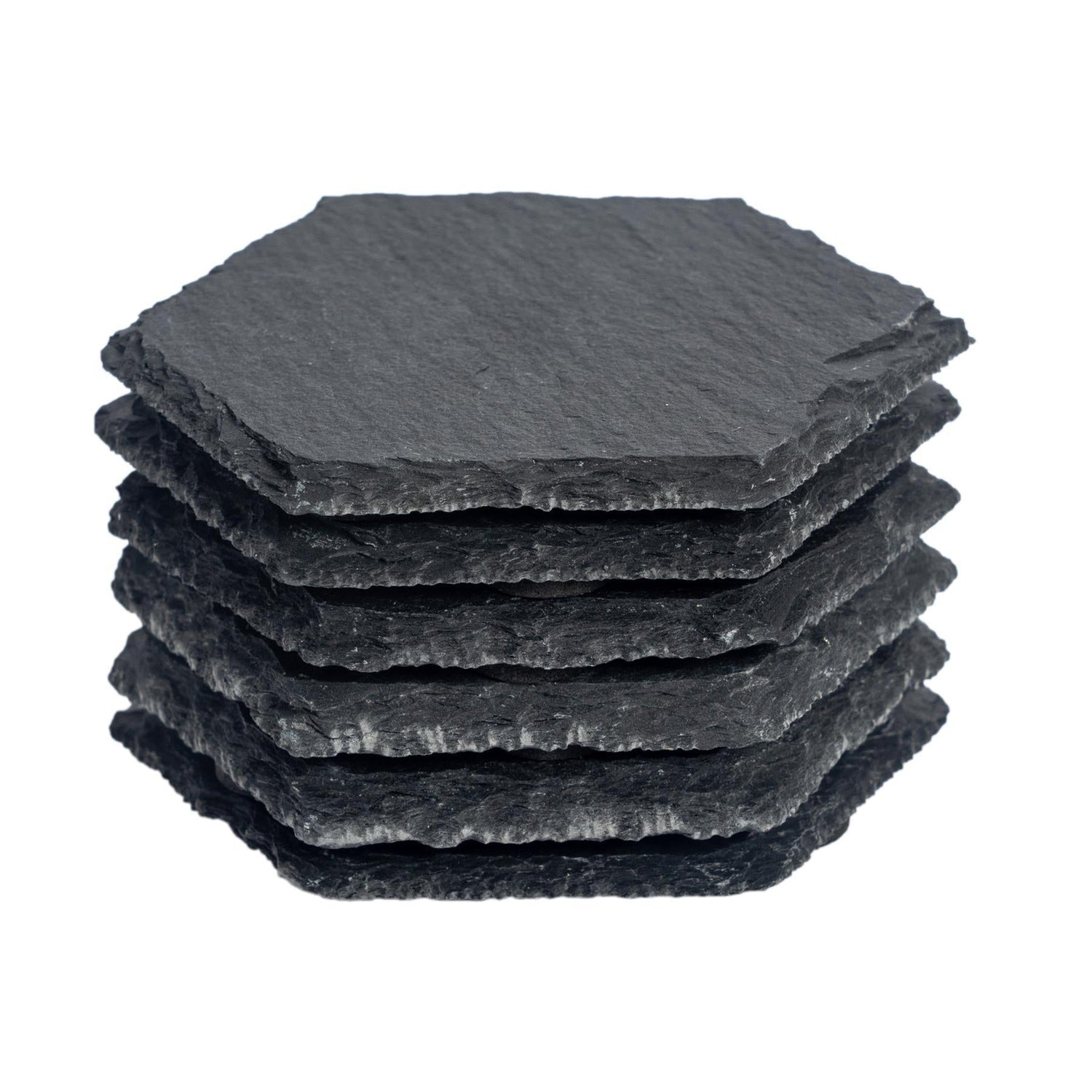 Hexagonal Slate Coasters - Pack of Six