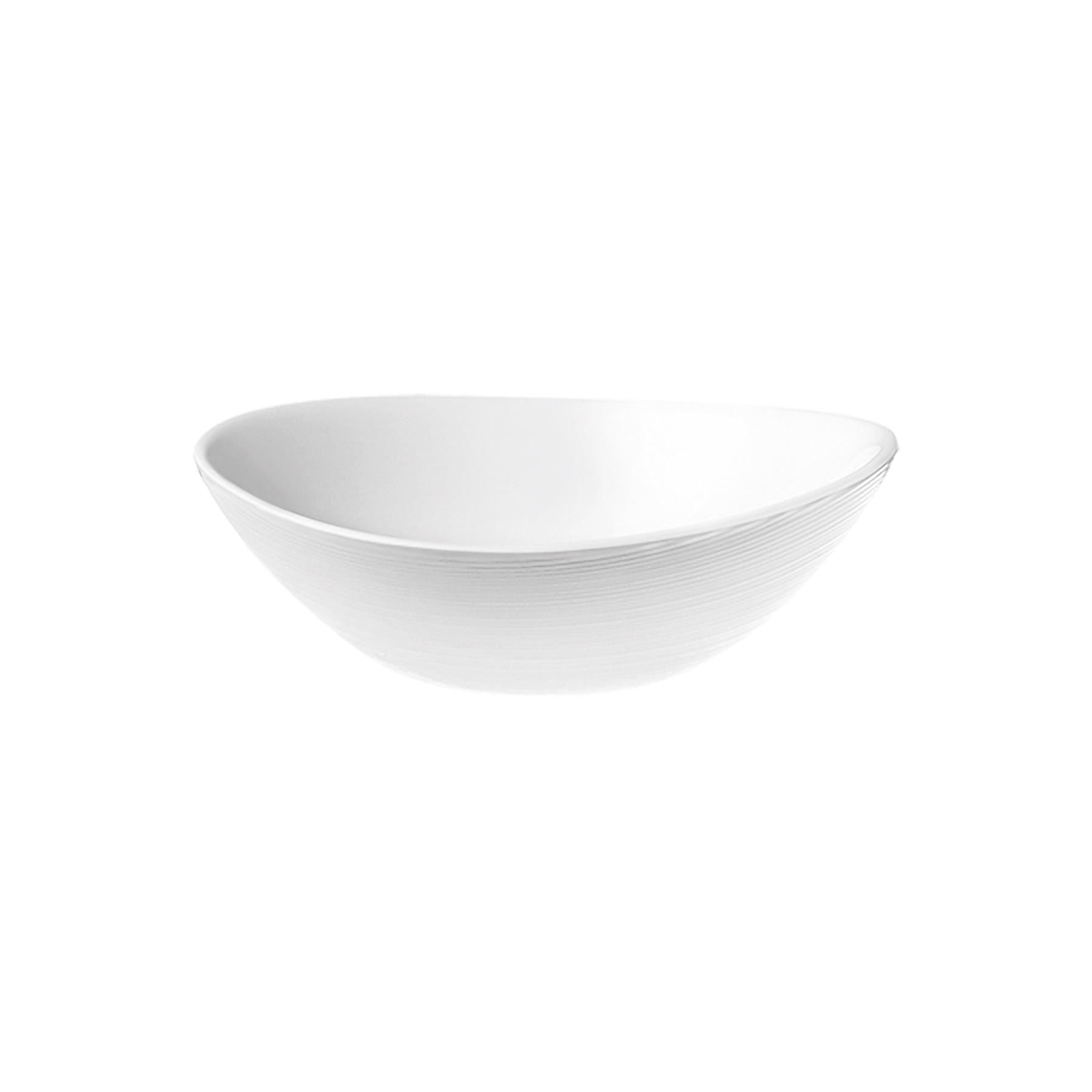 White 15cm Prometeo Oval Glass Cereal Bowls - Pack of 6