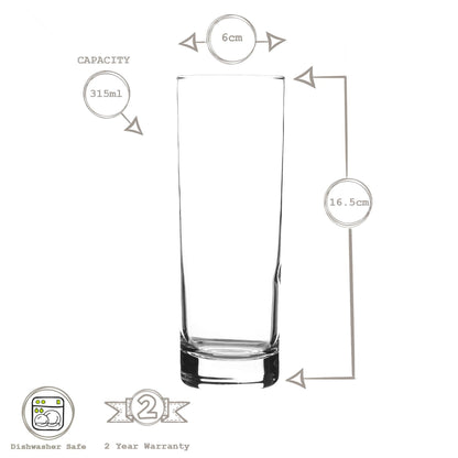 315ml Ada Highball Glasses - Pack of Six