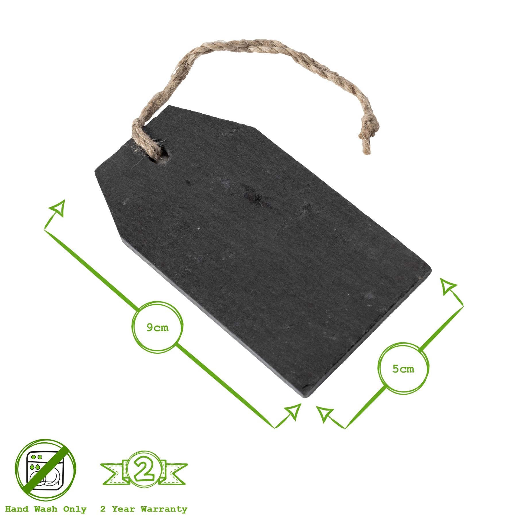 5cm x 9cm Slate Hanging Tags - Pack of Six