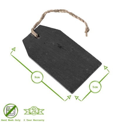 5cm x 9cm Slate Hanging Tags - Pack of Six