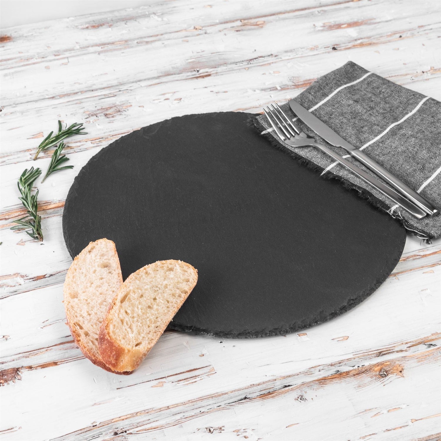 33cm Round Slate Placemats - Pack of Six