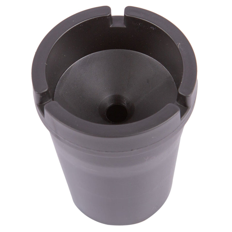 7.5cm Black Cupholder Polypropylene Ashtray - By Ashley