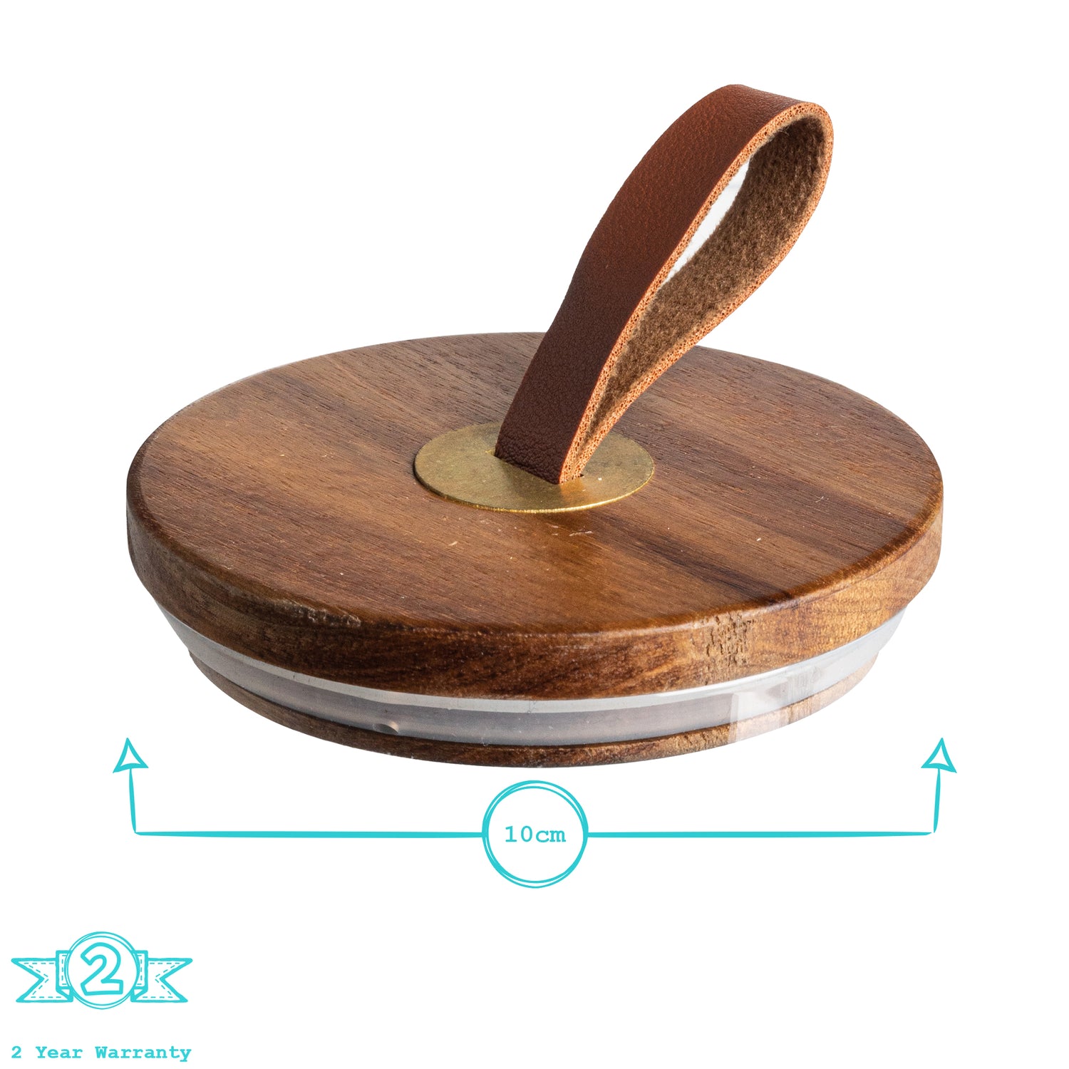 1L Wooden Loop Lid Storage Jar