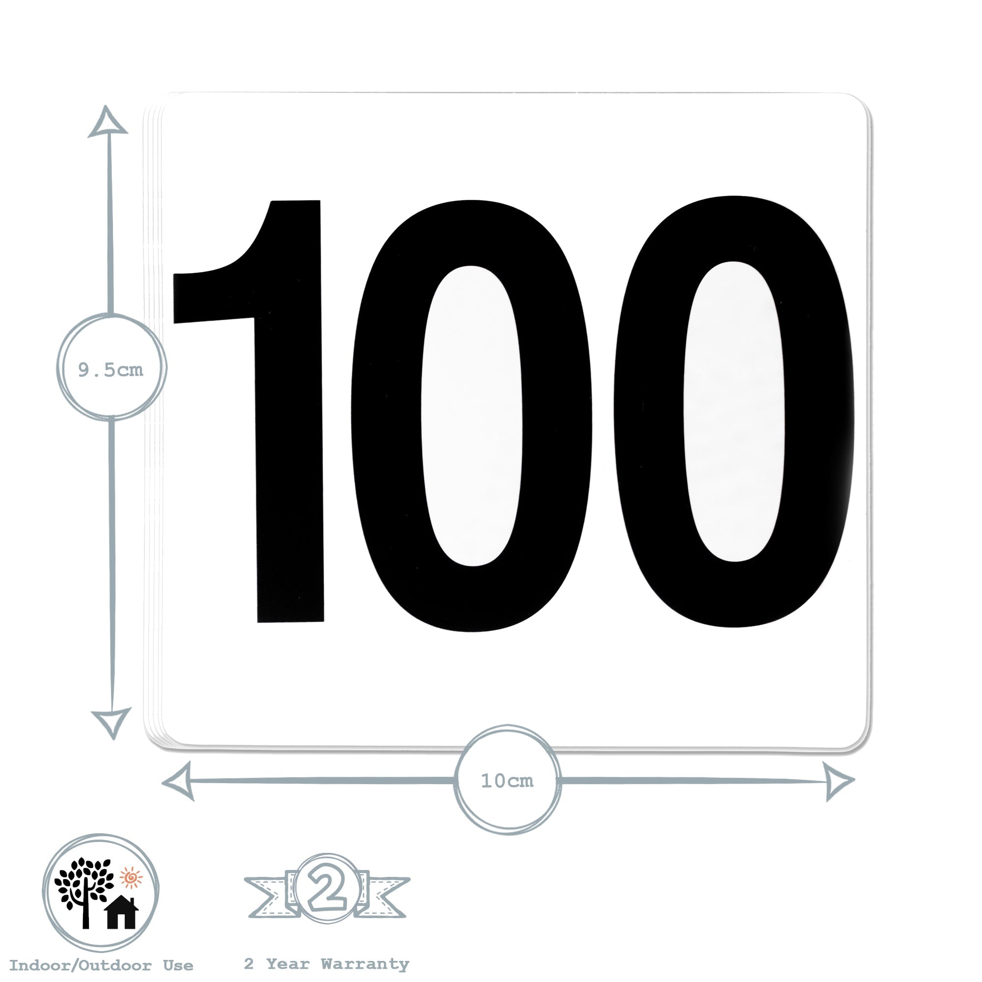 1-100 Acrylic Wedding Table Numbers