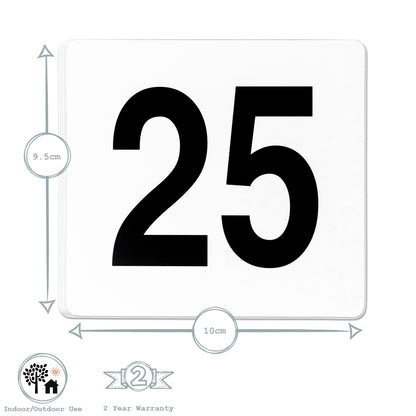 1-25 Acrylic Wedding Table Numbers