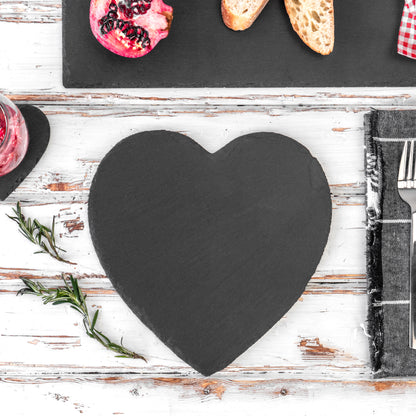 25cm Heart Slate Placemats - Pack of Six
