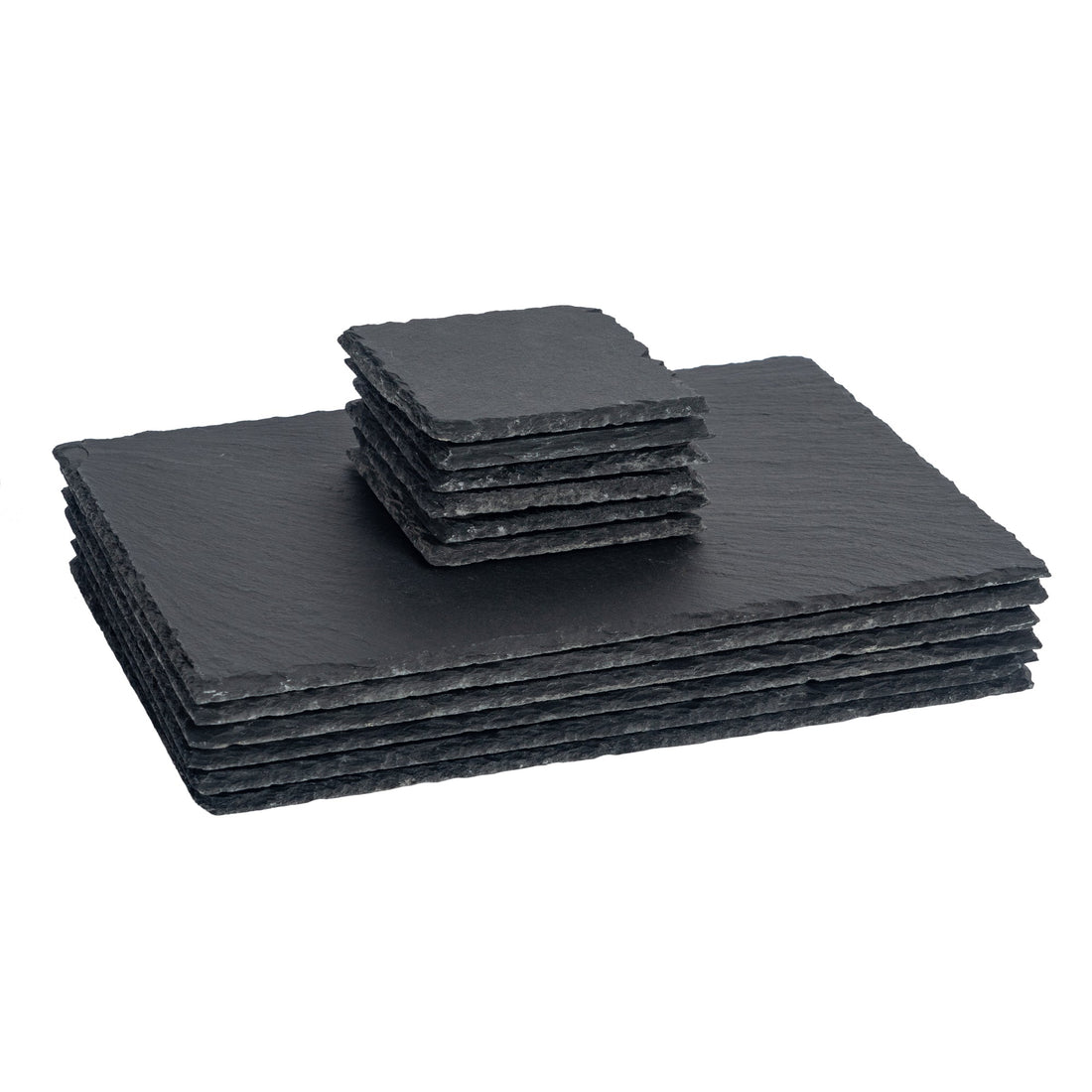 12pc Rectanglar Slate Placemat &amp; Coaster Set