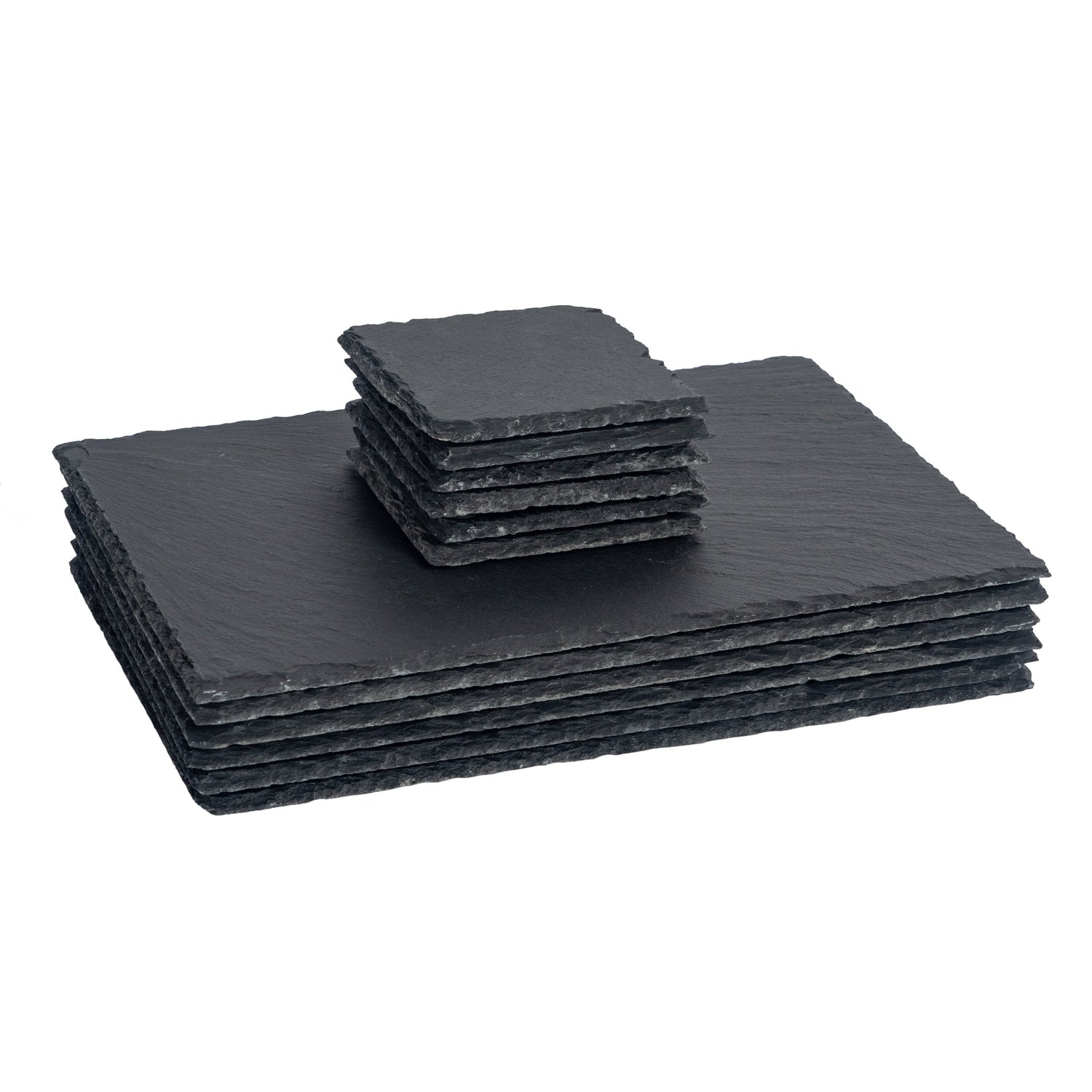 12pc Rectanglar Slate Placemat &amp; Coaster Set