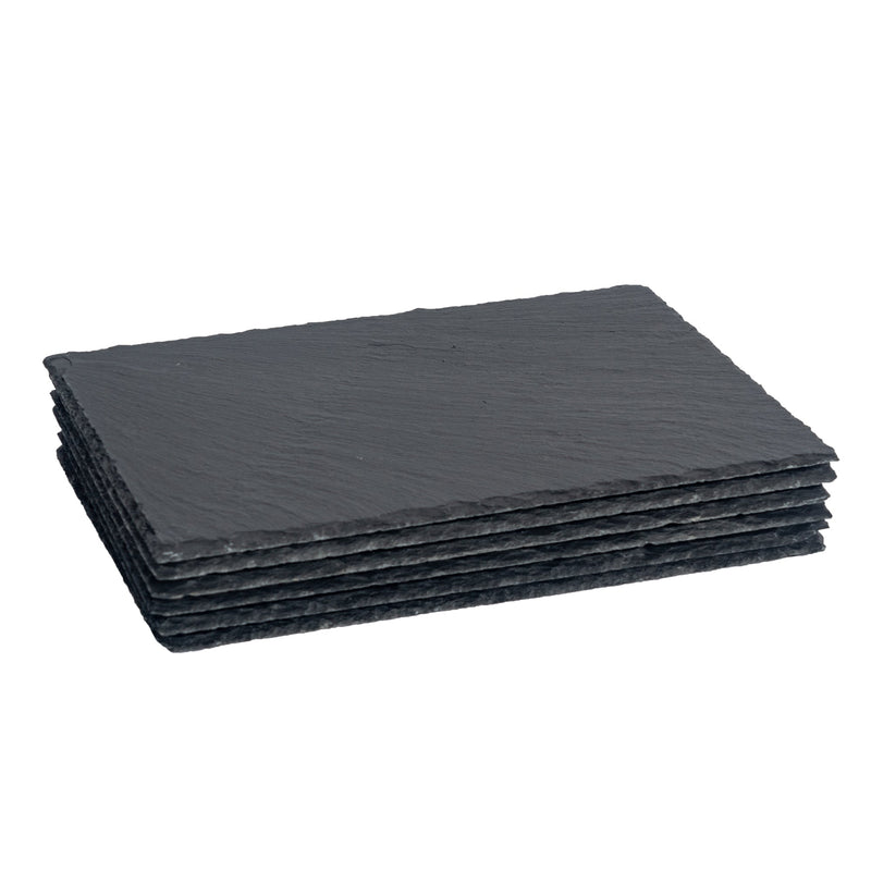 30cm x 20cm Rectangular Slate Placemats - Pack of Six - By Argon Tableware