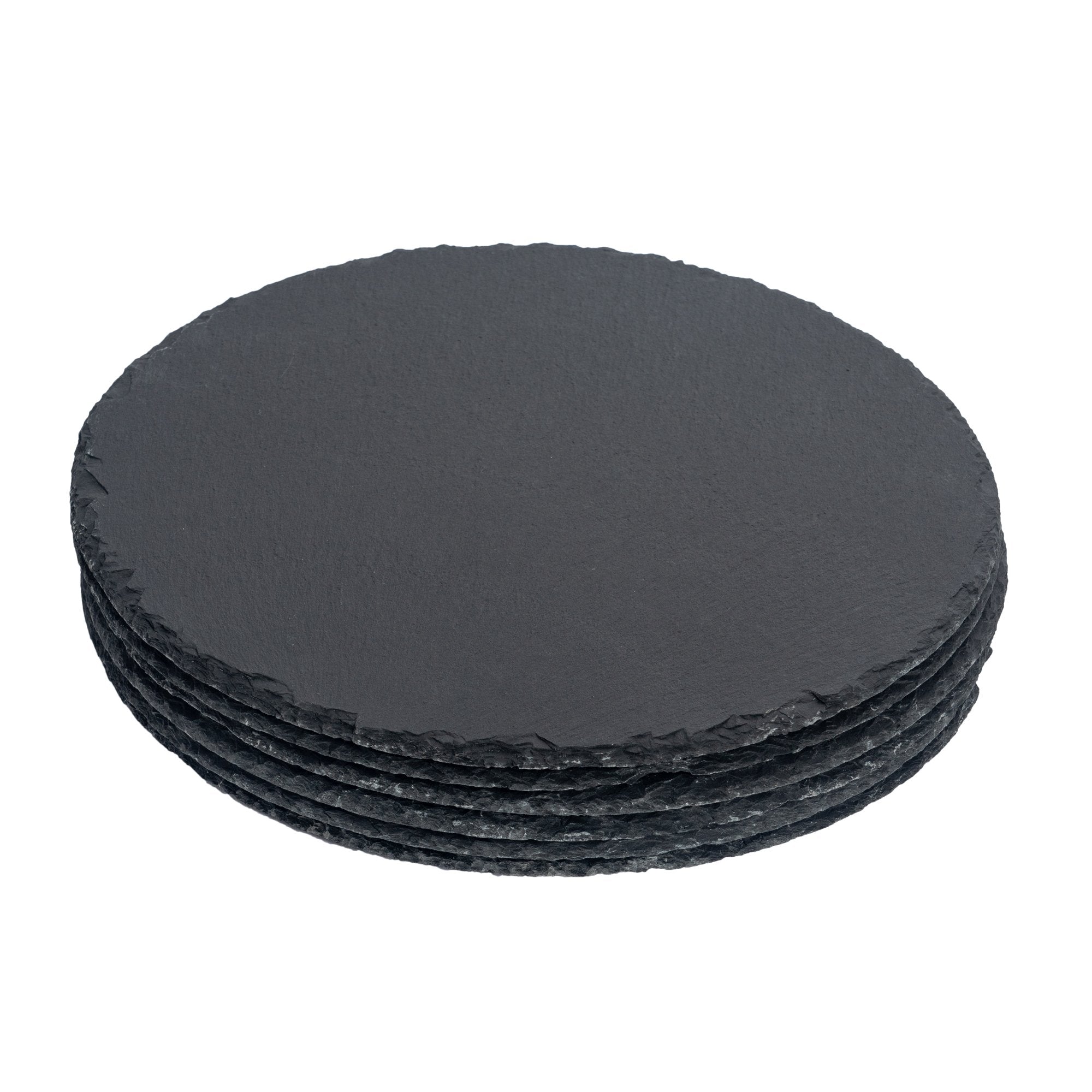 33cm Round Slate Placemats - Pack of Six