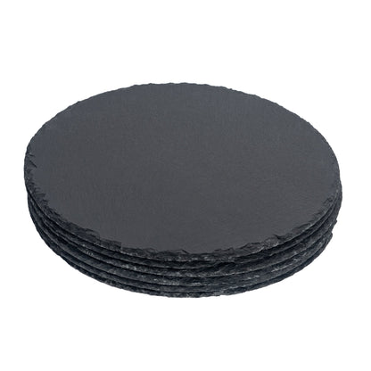 33cm Round Slate Placemats - Pack of Six