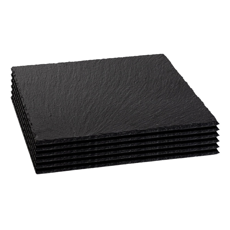 33cm Square Slate Placemats - Pack of Six - By Argon Tableware
