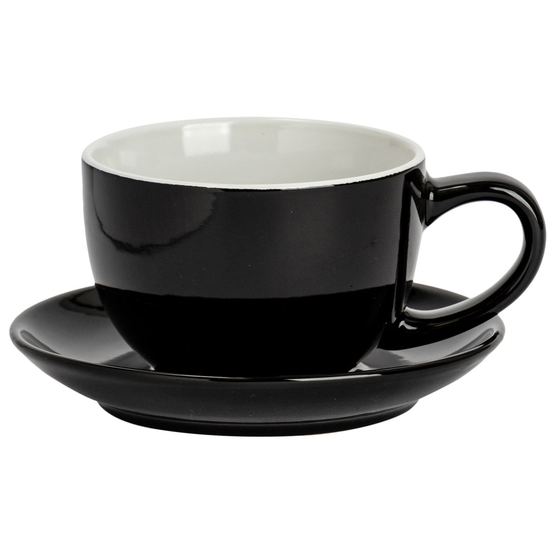 250ml Coloured China Cappuccino Cup &amp; Saucer Set