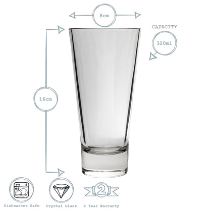 320ml Ypsilon Highball Glasses - Pack of Six