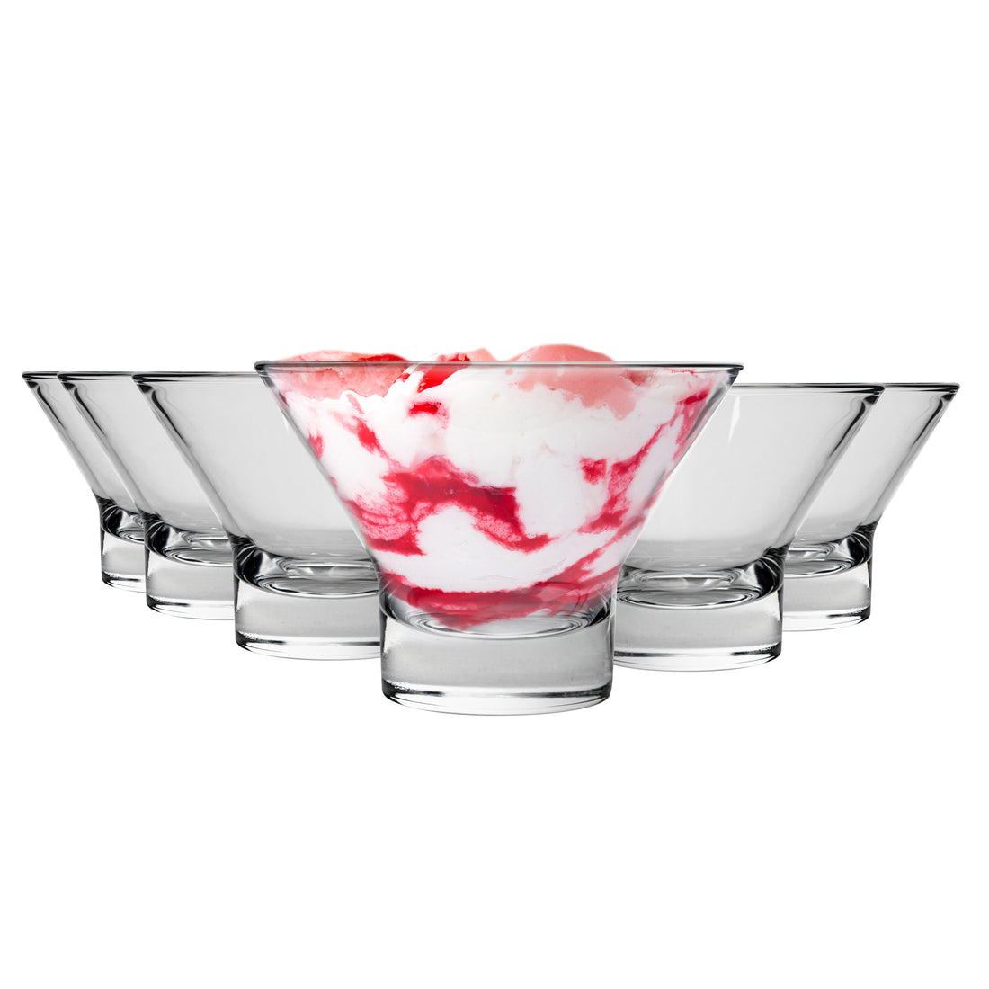 Bormioli Rocco Ypsilon Glass Ice Cream Dessert Bowls - Pack of 6