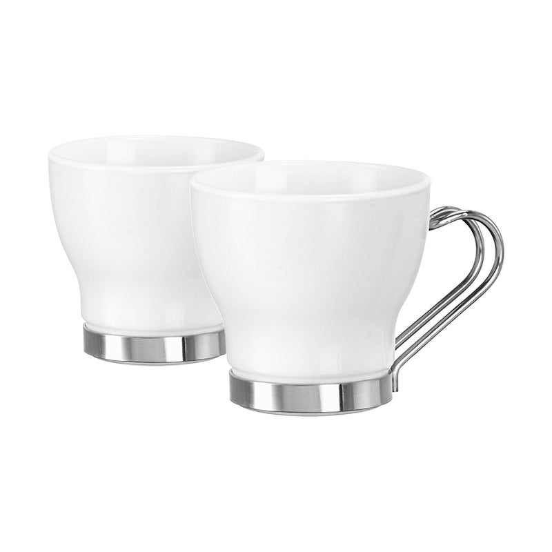 109ml Aromateca Oslo White Espresso Glass Cups - Pack of Four - By Bormioli Rocco