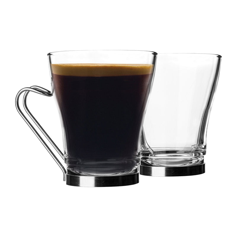 220ml Oslo Glass Coffee Cups - Pack of Six - By Bormioli Rocco