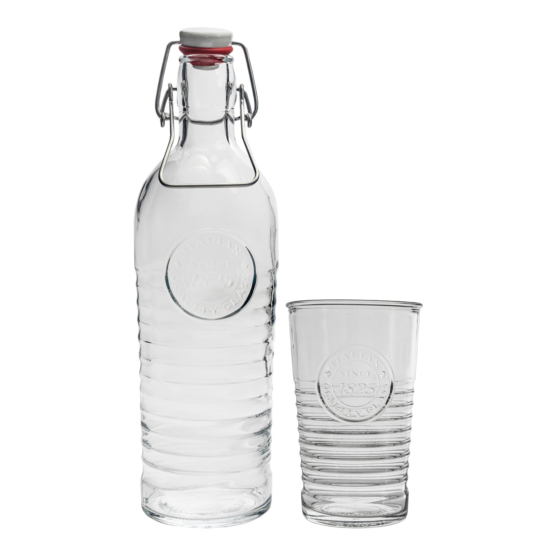 Bormioli Rocco Officina 1825 Vintage Glass Bottle/Tumblers