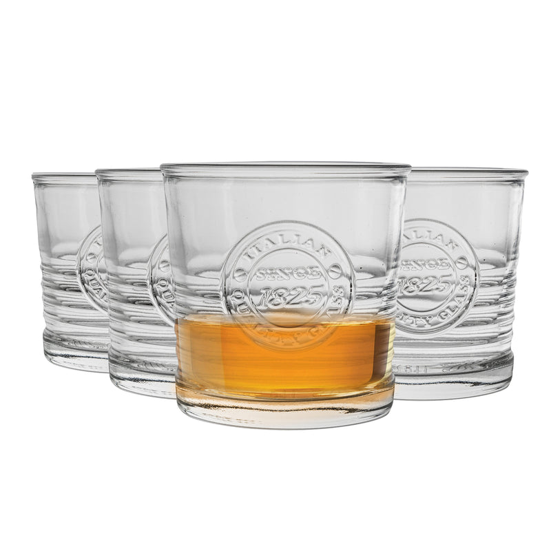 Bormioli Rocco Officina Double Old Fashioned Whisky Glasses - 300ml - Pack of 4