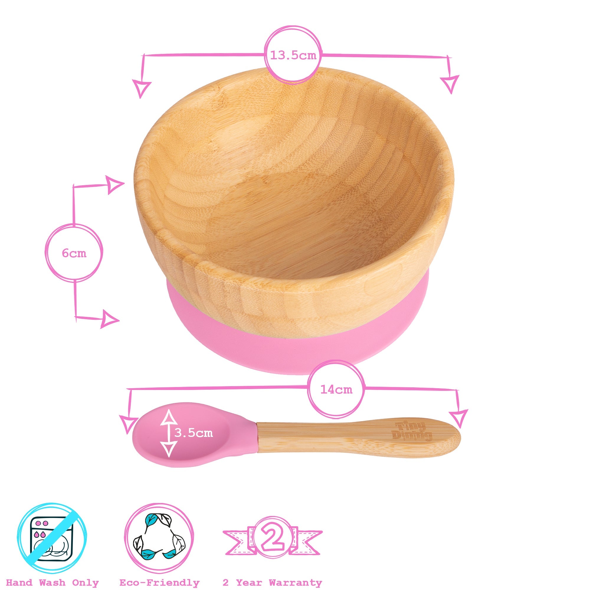 Bamboo Suction Bowl &amp; Spoon Set