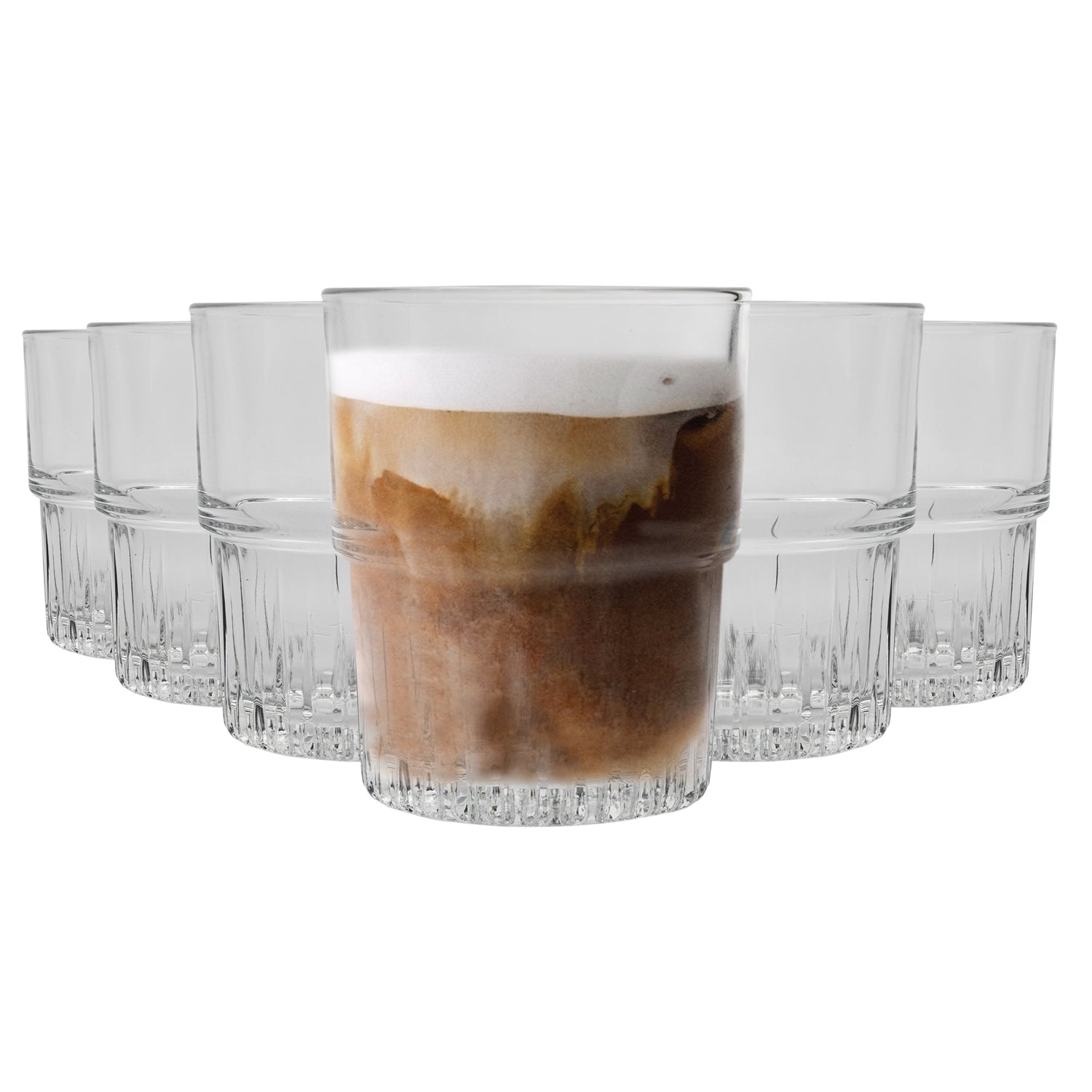 200ml Empilable Glass Stacking Tumblers - Pack of Six