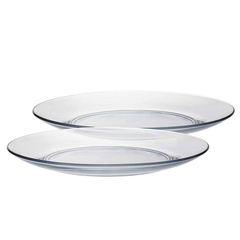 23.5cm Clear Lys Glass Dinner Plates - Pack of Six - By Duralex