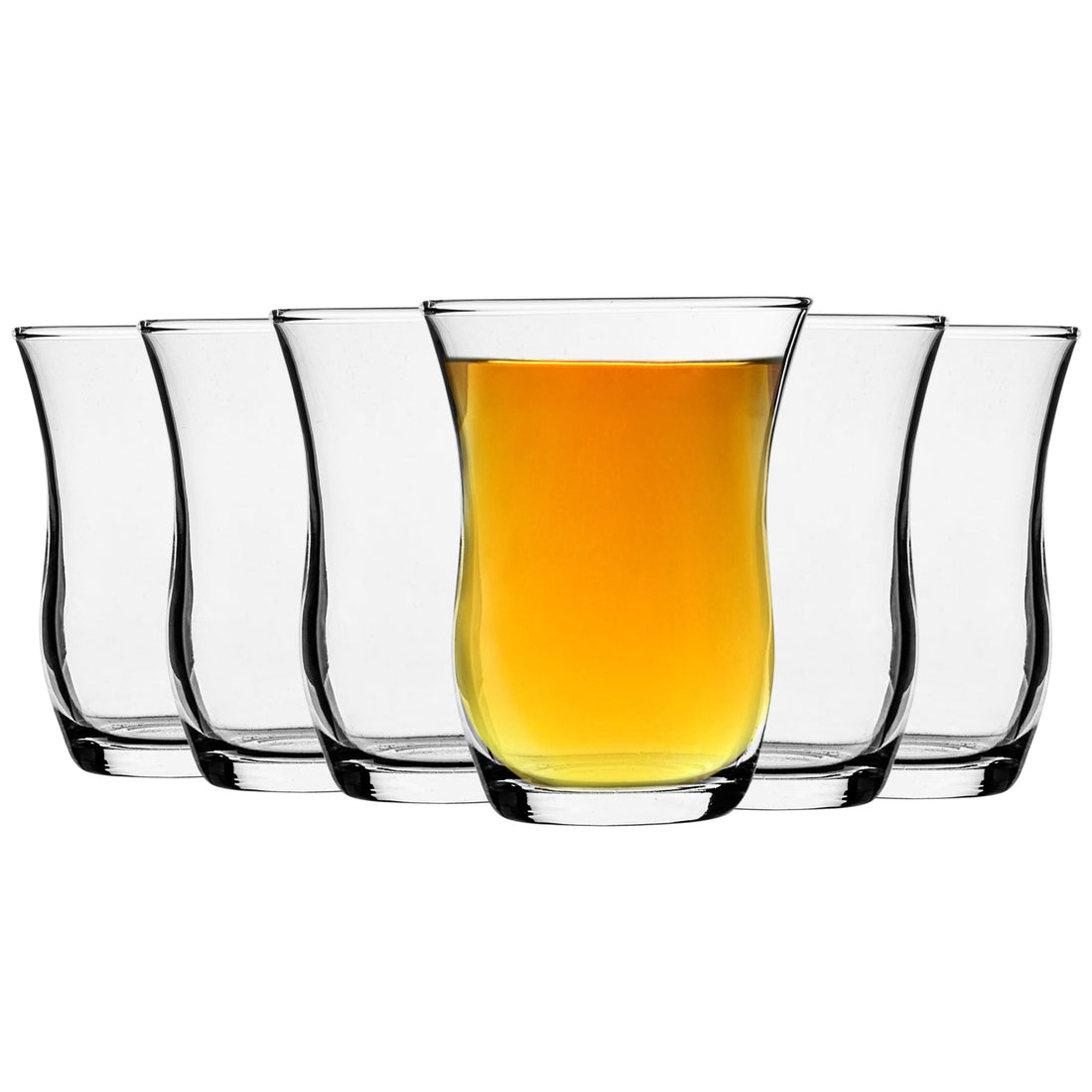 95ml Harman Turkish Glass Tea Cups - Pack of Six