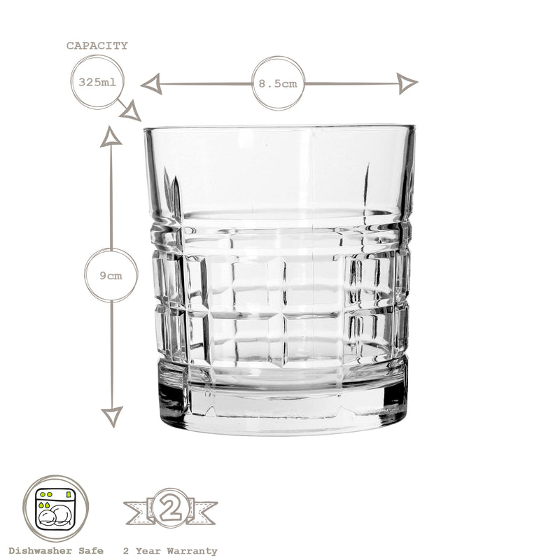 325ml Brit Whisky Glasses - Pack of Six - By LAV