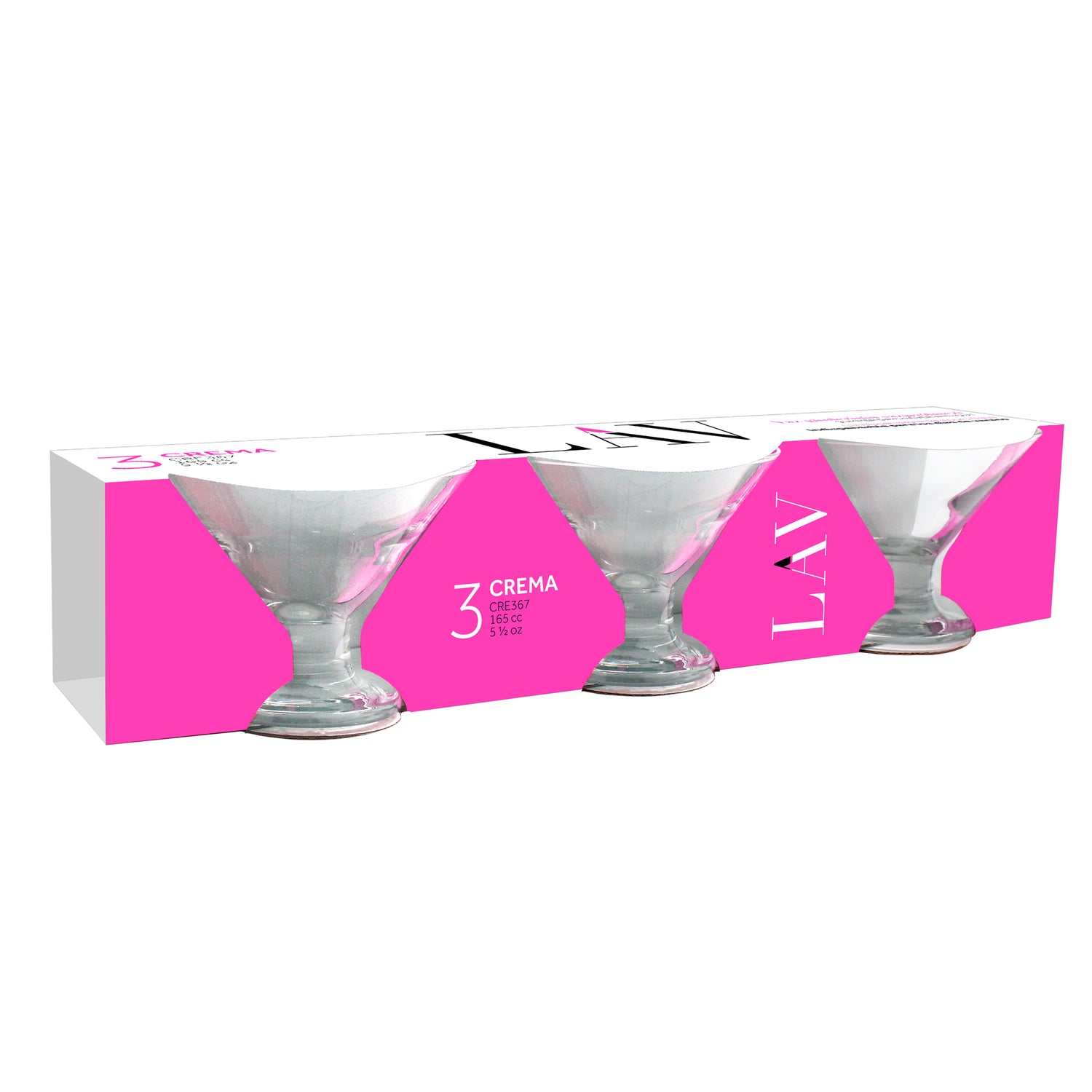 165ml Crema Glass Ice Cream Bowls - Pack of Six