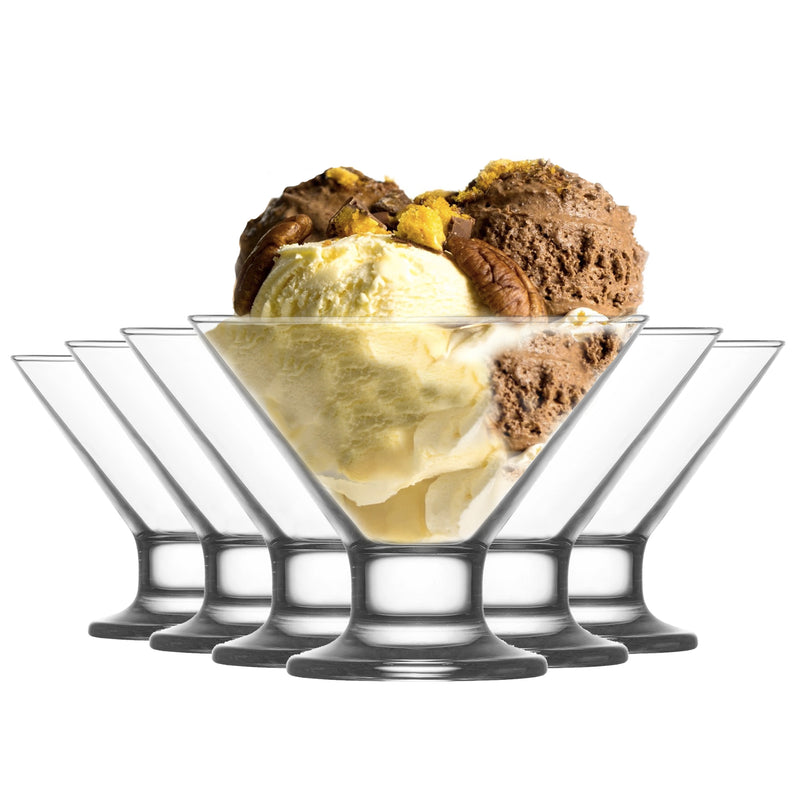 LAV Crema Glass Ice Cream Dessert Bowl - 165ml - Pack of 6