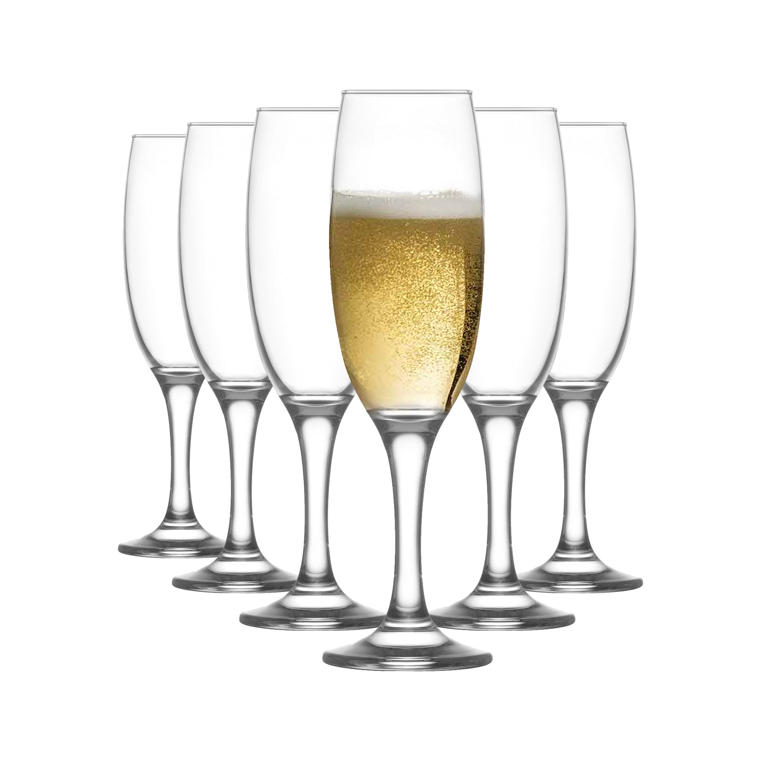 LAV 6 Piece Empire Champagne Flutes Set - 220ml