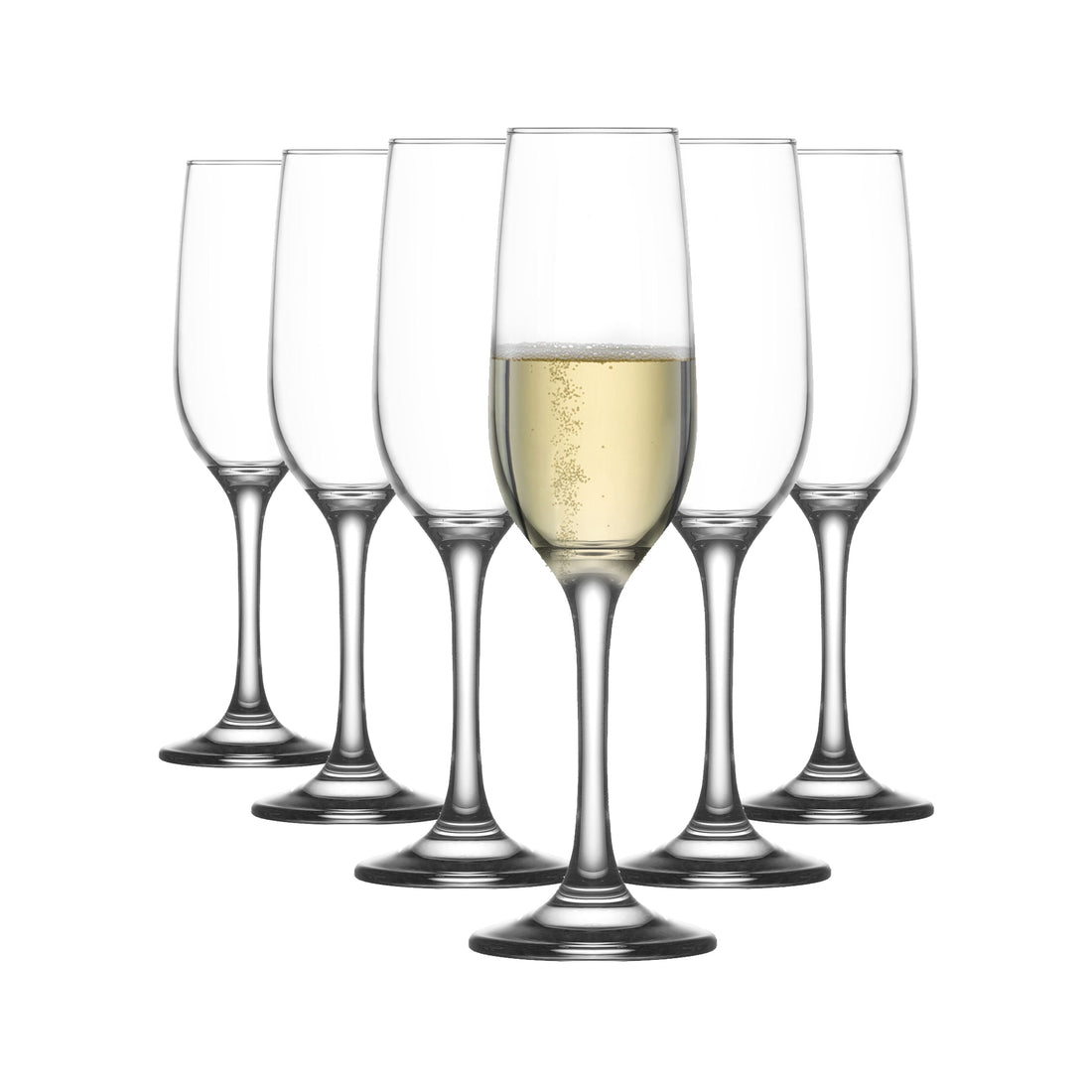 LAV 6 Piece Fame Champagne Flutes Set - 215ml