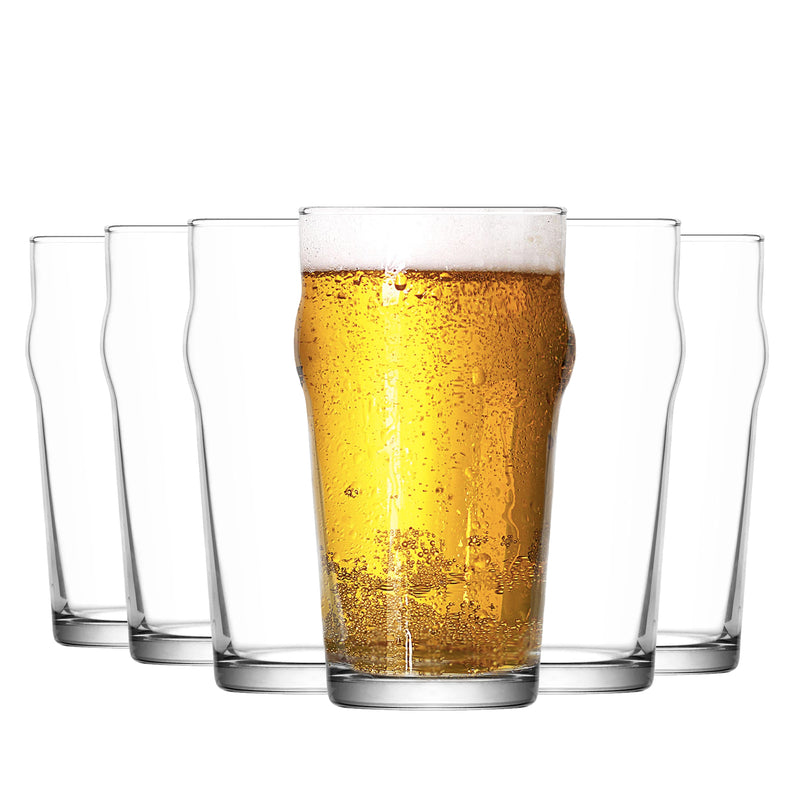 570ml Noniq Pint Beer Glasses - Pack of Six - By LAV