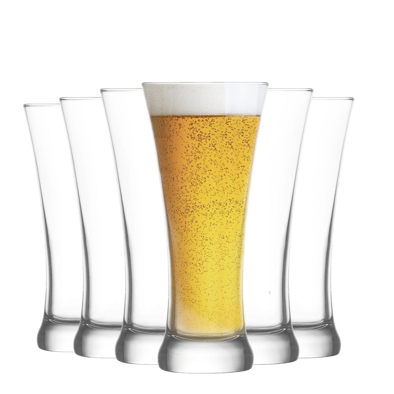 380ml Sorgum Pilsner Beer Glasses - Pack of Six - By LAV